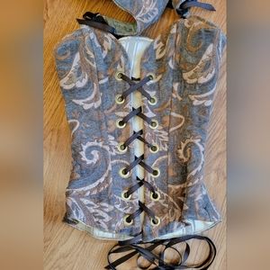 Damsel in this Dress Overbust Corset Waist 19 21 with Elf Hood
